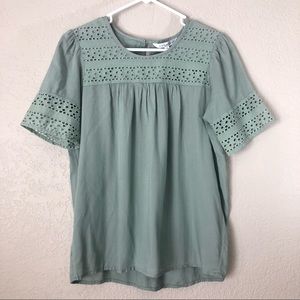 DOWNEAST Viscose Lace Contrast Top Back Keyhole Size XS